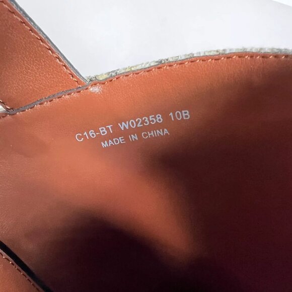 Cole Haan Roccia Snake Black Tabby High Heel Peep Toe Slingback Sandal Size 10B - Picture 15 of 16